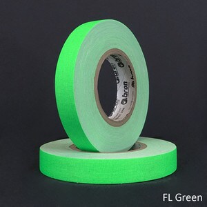 Fluorescent green one inch professional grade gaffers tape