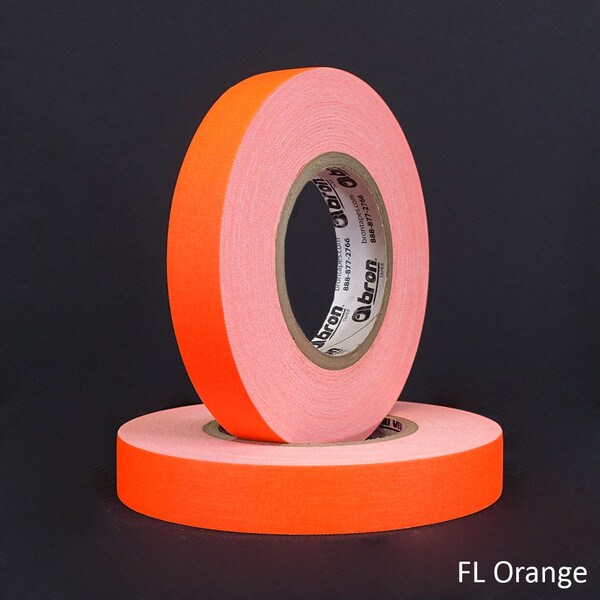 Fluorescent orange one inch professional grade gaffers tape