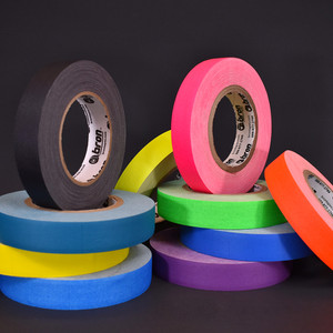 Professional grade gaffers tape in assortment of colors