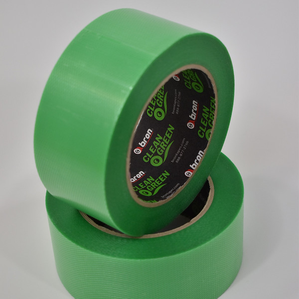 Two rolls of Clean Green mesh tape stacked on white background