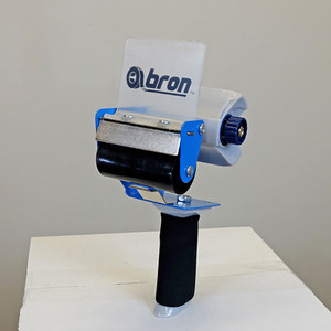 Blue tape dispenser for 3 inch carton sealing tape