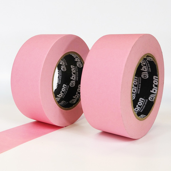 Pink crepe paper masking tape rolls